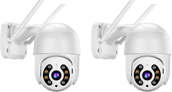 KIT 2 Câmeras Domo WiFi PTZ externa Bella Net